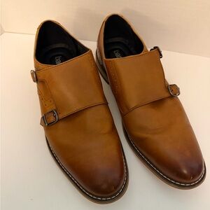 Bar III Tan Jesse Leather Men's Monk Strap Oxfords Men’s 12